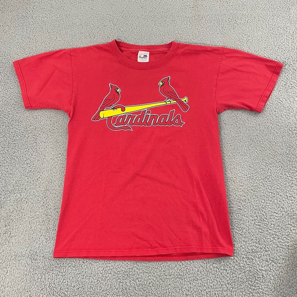 Vintage St Louis Cardinals Jim Edmonds Shirt Men M Red #15 MLB Majestic Tee